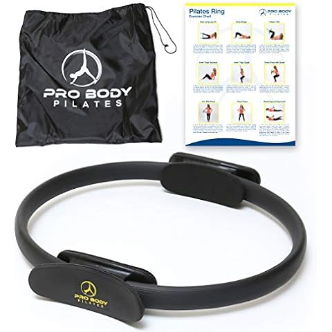 Pilates Ring and Ball Set with 3 Resistance Bands - Pilates Equipment for Home  Workout - Magic Circle Pilates Ring 14 Inch to Tone, Sculpt and Strengthen  - Fitness Ring for Yoga and Pilates Black