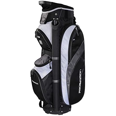 Ask Echo T-Lock Golf Cart Bag with 14 Way Organizer Divider Top, Premium Cart Bag with Handles and Rain Cover for Men