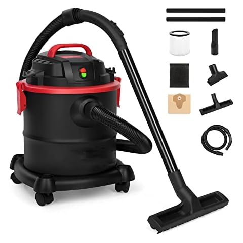 WorkPro 5 Gallon Wet/Dry Shop Vacuum, 5.5 Peak HP Shop VAC Cleaner with HEPA Filter, Hose and Accessories for Home/Jobsite