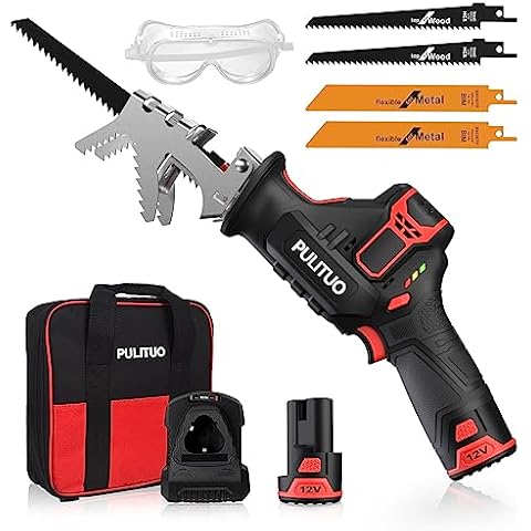 Alloyman 20V Cordless Reciprocating Saw, 0-3000 SPM, with 2 x 2.0Ah Battery  & Fast Charger, Tool-free Blade Change, LED Light Sawzall, 6 Saw Blades Kit  for Wood/Metal/PVC Cutting Included, Yellow - Yahoo