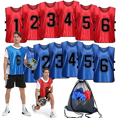 Geyoga 24 Pack Pinnies Scrimmage Vests Practice Jersey for Men Soccer Vests Adult Soccer Training Vest Adult Basketball Jersey Team Practice Vests