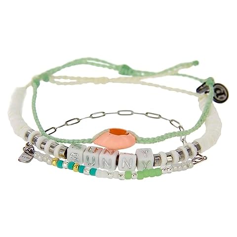 Pura Vida Bracelets Pack All Smiles & Happiness Bracelet Stack - Set of 3  Stackable Bracelets for Women, Summer Accessories & Cute Bracelets for Teen
