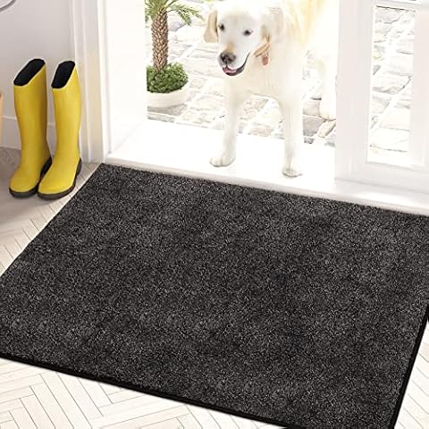 Clean Machine High Traffic Charcoal 23.5 in. x 35.5 in Door Mat, Grey