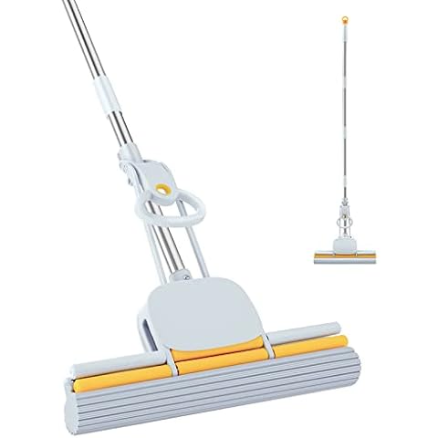 Eyliden Sponge Mop for Floor Cleaning with 2pcs Absorbent Sponge Hands