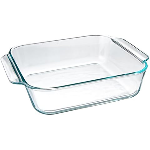 Anchor Hocking 8-InchSquare Glass Baking Dish with TrueFit Cherry Lid 