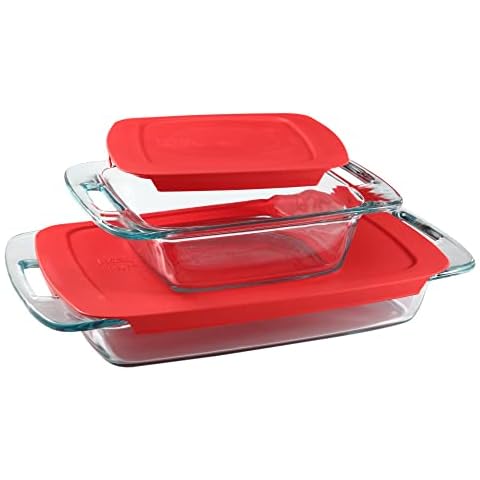 Rubbermaid DuraLite Glass Bakeware, 10pc Set, Baking Dishes or Casserole  Dishes, and Ramekins, Assorted Sizes (with Lids)