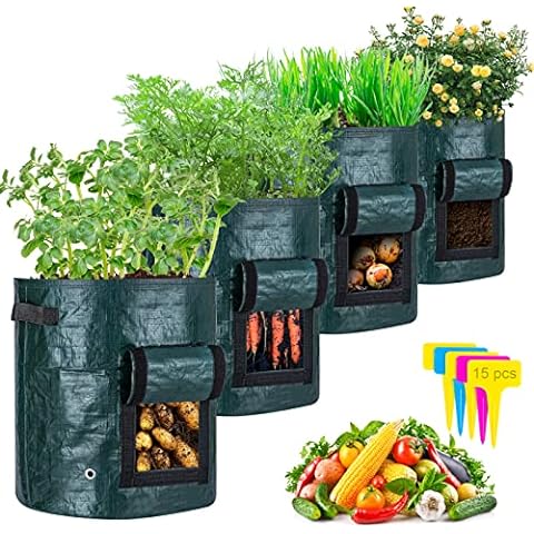 VIVOSUN 50-Pack 2 Gallon Grow Bags for Plants, Black-and-White Panda Film  Containers Thick Plastic Bag for Potting Seedlings, and Rooting