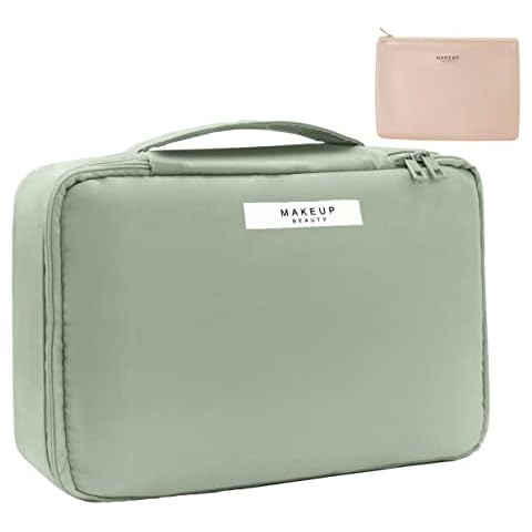 BeyondNice - Checked makeup bag with large 180 degree zipper opening -  Waterp,  in 2023