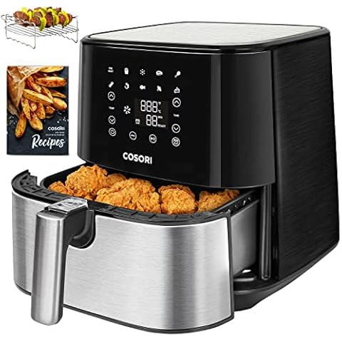 Innsky Air Fryer 5.8QT, 1700W Air Fryer Oven XL for Air Frying, Roasting  Electric Hot Fryer with LED Touchscreen, 7 Cooking Presets, Preheat & 32  Recipes Book (Black): Buy Online at Best