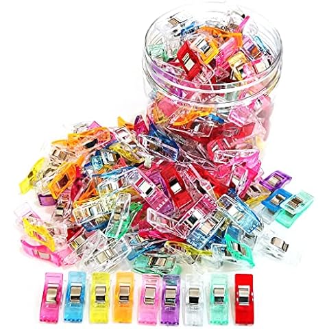 Magik Clips Multicolored 100 Pack- Sewing Clips for Quilting and