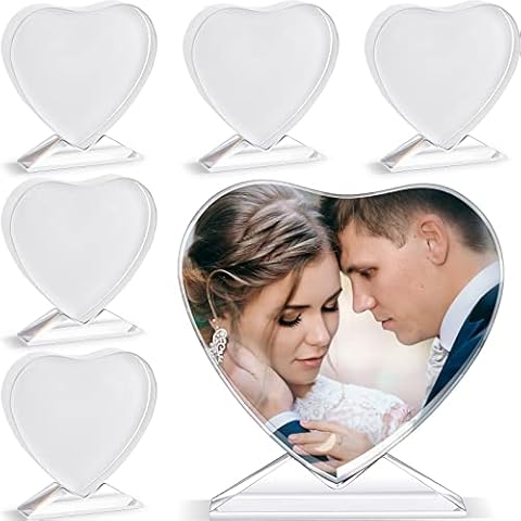 Qunclay 6 Pcs Sublimation Blanks Crystal Sublimation Canvas Blanks  Decorative Heat Transfer Photo Frame Crystal Picture Frame for DIY Custom  Tabletop