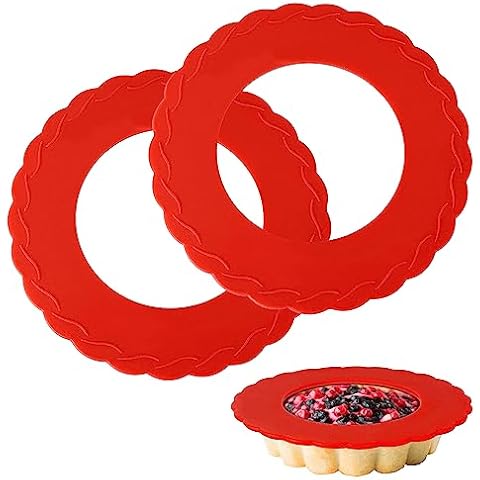 Webake Mini Pie Pan and Mini Pie Shield, 4pcs Mini Pie Tins and 4pcs Mini  Silicone Pie Crust Protector