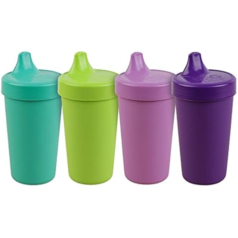 Re Play Made in USA 2 Pack Reusable Toddler Cups With Straws - Dishwasher  Safe Kids Straw Cups Made from Recycled Milk Jugs with Locking Medical  Grade Silicone Straws - Lime & Sky Blue