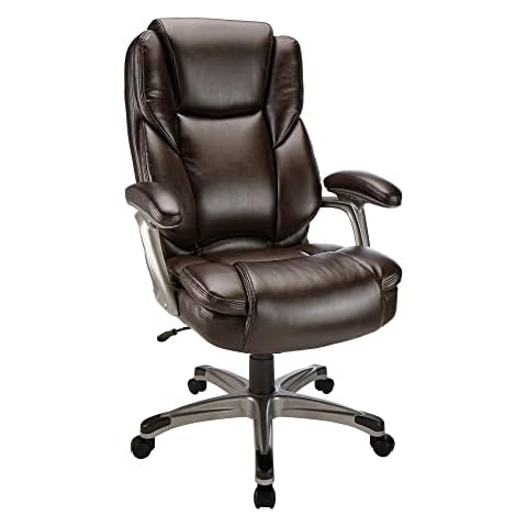 TKM Home High Back Office Chair-Executive Computer Office Chair With  Flip-Up Arms Adjustable Height