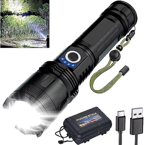 Rechargeable Flashlights, Keenstone LED Flashlights 1500 High Lumens, High  Powered Tactical Flashlight for Emergencies, Hiking, 5 Modes, Zoomable