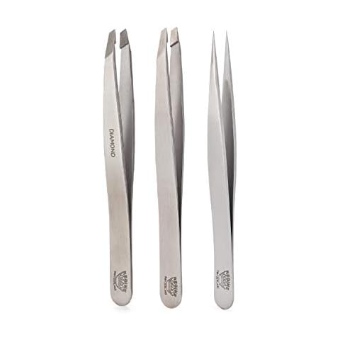 World's Best Tweezers Diamond Tip Splinter Tweezers - Diamond Coated  Professional Precision Needle Nose Pointed Tweezer for Ingrown Hair  Splinter Ticks and Glass Removal - Stainless Steel