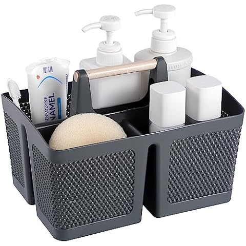 Shower Caddy Basket, Portable Large Capacity Thickened Plastic Organizer  Storage Tote with Handles Drainage Toiletry Bag Bin for Bathroom, College