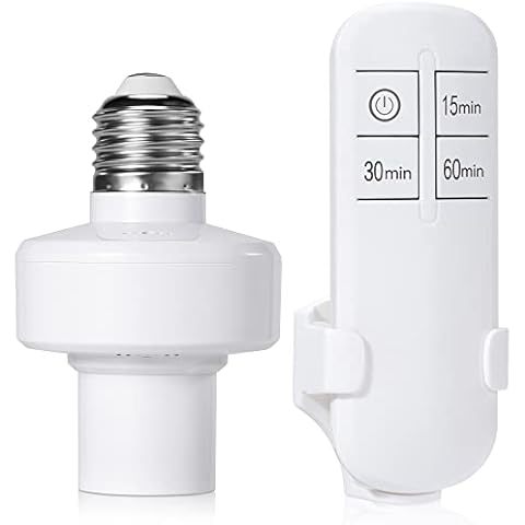 Wireless Light Socket with Magnetic Base Remote Control Lamp