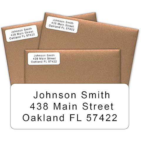 Glitter Owl Personalized Return Address Labels Wedding - Set of 240 Elegant Custom Mailing Labels for Envelopes, Self Adhesive Flat Sheet Re