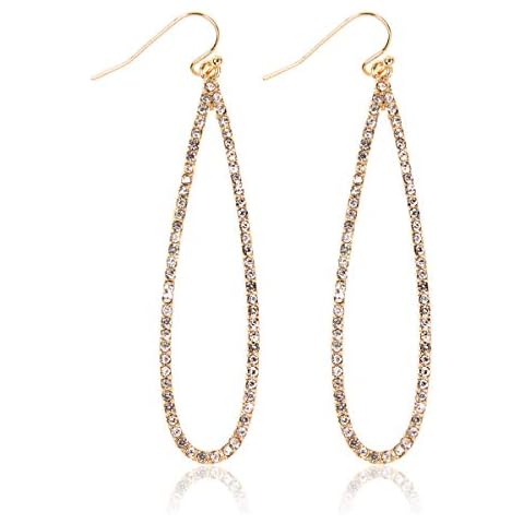 Rhinestone Hoop Earrings for Girls