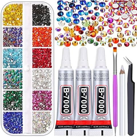 E6000 Adhesive Rhinestones Glue for Crafts, Jewelry and Bead E6000 Clear  Glue with Precision Tips & 5 []