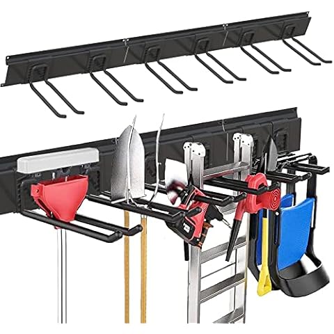 Amoowis Power Tool Organizer, Garage Organization with 7 Drill Holders,  Tool Box Organizers and Storage Wall Mount, Metal Shelf Heavy Duty, Utility