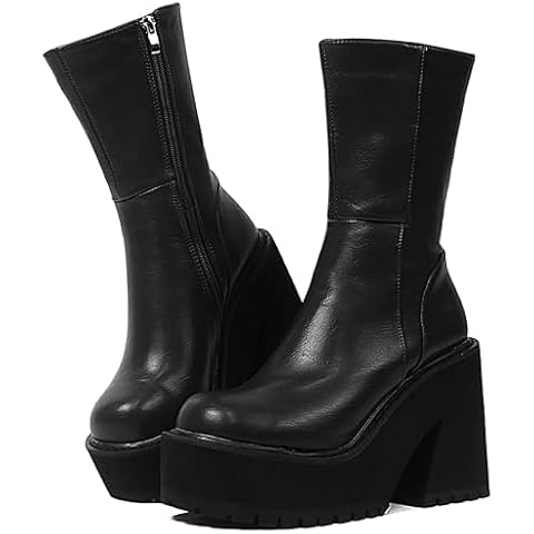 Round Toe Platform Boots for Women
