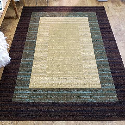 Rubber Backed Runner Rug, 22 X 84 Inch, Grey Border Striped, Non Slip,  Kitchen Rugs And Mats 