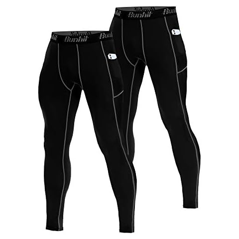 Runhit Boys One Leg Compression Leggings Tights Athletic Pants