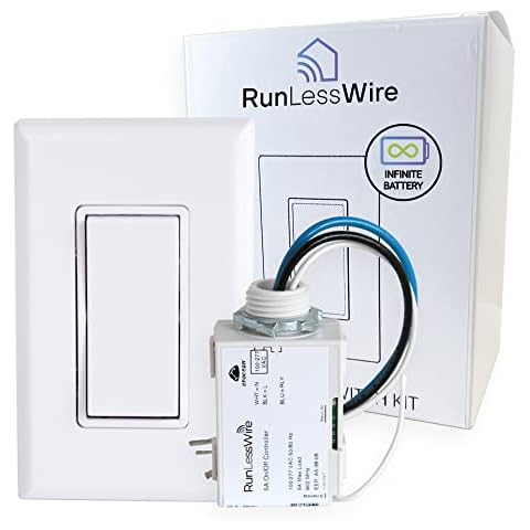 Nexete Smart Wireless Light Switch, Dimmer Switch & Receiver Kit No Wiring  Wireless Remote Control Switch,Remote & Voice Control,Bluetooth Work with