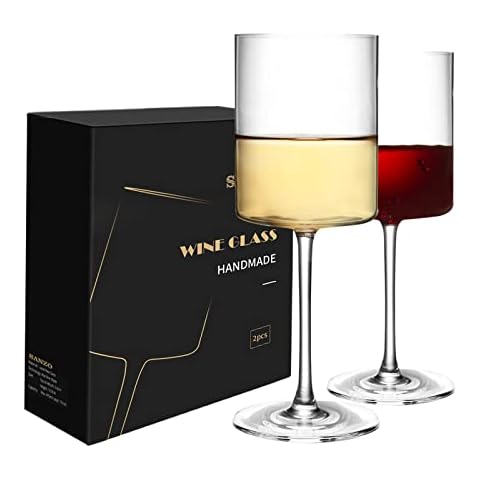 Beneti Square Edge Wine Glasses, Set of 2