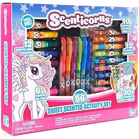 Scenticorns art supplies, coloring set, drawing kit, book