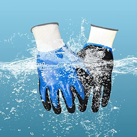 Schwer Gloves 2.0 Flexible Winter Work Gloves for Men 100% Waterproof Work  Gloves Double Latex