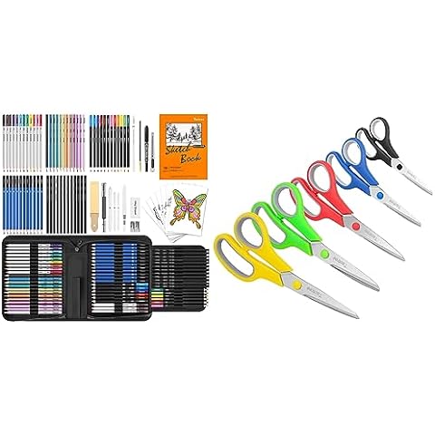 Scissors Bulk 40-Pack, Taotree 8 Multipurpose Scissors, Soft Comfort-Grip  Handles Stainless Steel Sharp Shears for School Office Home, High/Middle
