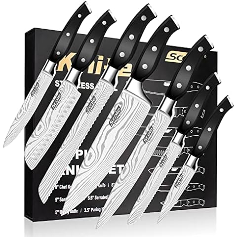 Meglio Knives Custom 3-Piece Kitchen Knife Set, Black PVD CPM-3V Blades,  Ash Wood Handles - KnifeCenter - Discontinued