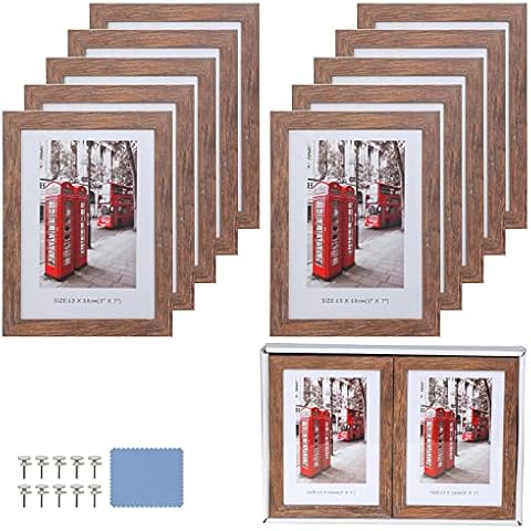  SEEDLING PHOTO FRAME 11x14 Picture Frame Set of 4, Display  Pictures 8x10 with Mat or 11x14 Without mat,Wall Natural Wood Picture  Frames 11x14(Natural Wood)