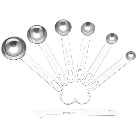 Rainspire Heavy Duty Measuring Spoons Set Stainless Steel, Metal Measuring  Cups and Spoons Set for Dry or Liquid, Fits in Spice