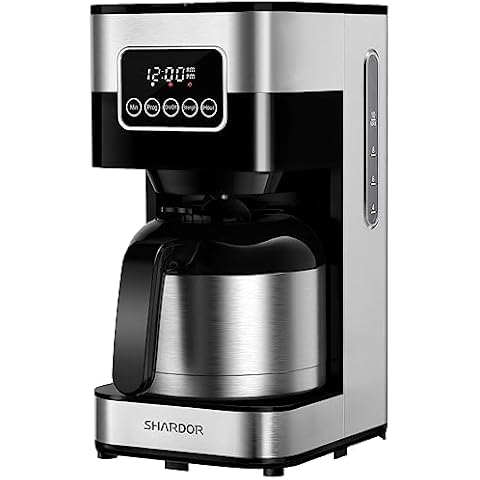 Aigostar Programmable Coffee Maker, 12 Cup Coffee Maker with Glass Carafe,  Auto Pause Drip Coffee Maker, 24H Timer and Auto Keep Warm Small Coffee