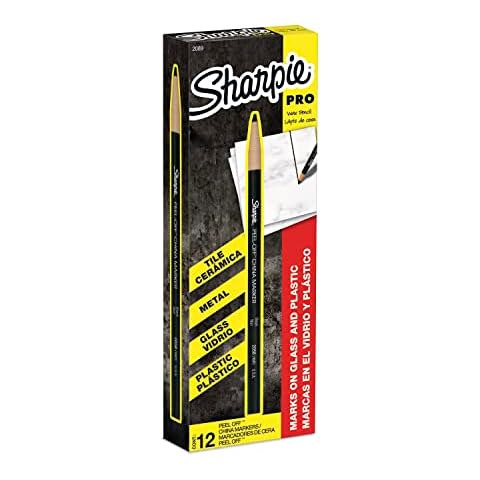 Listo 1620 - Box of 12 - BLACK COLOR - China Markers/Grease Pencils/China  Marking/Pencils/Wax Pencils - Made in USA
