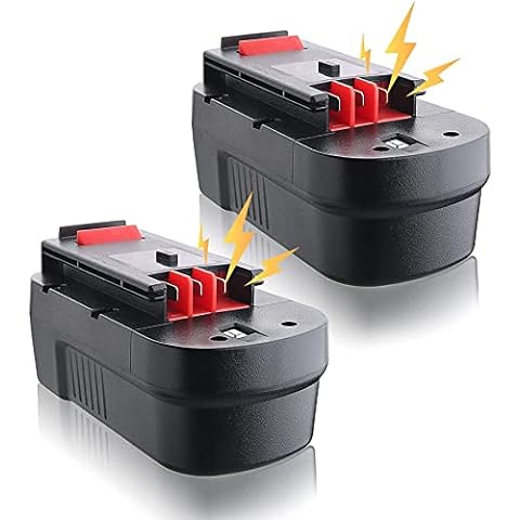 Powilling 2Pack 6.5Ah Lithium Battery Replacement for Black and Decker 18V  Battery Firestorm 18v Battery HPB18 HPB18-OPE 244760-00 A1718 FS18FL FSB18
