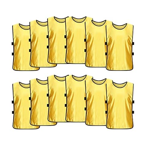 Geyoga 24 Pack Pinnies Scrimmage Vests Practice Jersey for Men Soccer Vests Adult Soccer Training Vest Adult Basketball Jersey Team Practice Vests