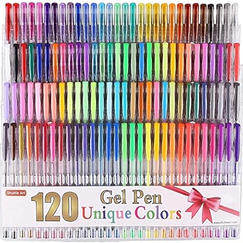 Mogyann 100 Gel Pen Set, Unique Colors Art Markers Pens for Adult Colo