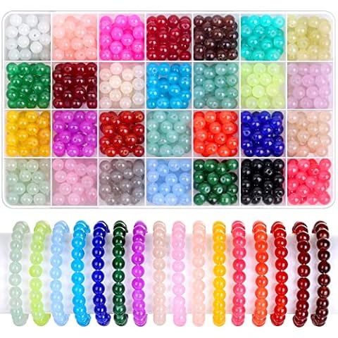 60pcs Glass Beads Bracelets Earring Beads Weeding Table Scatter Beads  Jewelry Spacer Beads Mini Glass Balls Earrings Bead Charms Mini Beads  Bracelet