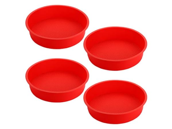 SILIVO 8 inch Round Cake Pans(3 Pack) - Nonstick Silicone Cake Molds for  Layer Cake, Cheese Cake and Chocolate Cake - 8 inch Cake Pan