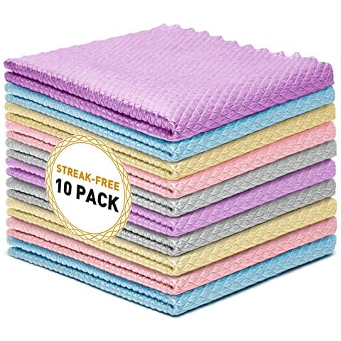 Shiny Wipes Cleaning Cloths, Microfiber Streak Free Magic Cleaning Cloth,  Shiny Wipes Reusable Washable Lint Free Fish Scale Cloths All-Purpose