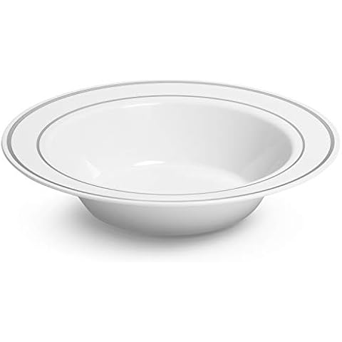 PLASTICPRO 100 Count Disposable 12 ounce White Plastic Soup Bowls