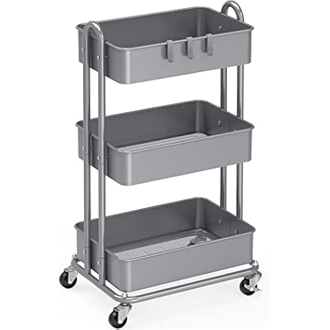 Jubilee Heavy-duty 3-tier Utility Service Cart With Wheels, 40.25