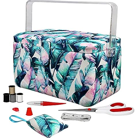 COMFECTO Basic Sewing Basket with complete Sewing Kit