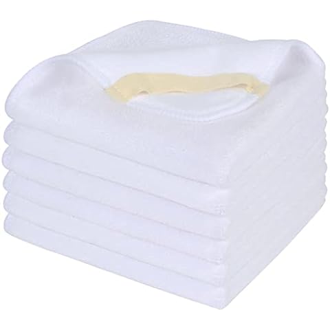 SINLAND Microfiber Dish Cloth for Washing Dishes Dish Rags Best Kitchen Washcloth Cleaning Cloths with Poly Scour Side 5 Color Assorted
