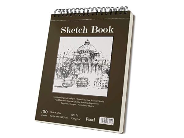 Sketch Book 5.5 X 8.5 - Spiral Sketchbook Pack of 2, SuFly 200 Sheets (68  lb/100gsm) Acid Free Sketch Pads for Drawing for Adults Spiral-Bound with  Hard Cover for Kids, 100 Sheets Each